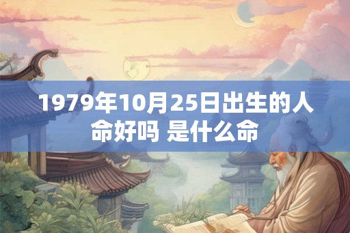1979年10月25日出生的人命好吗 是什么命