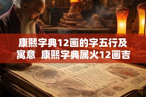 康熙字典12画的字五行及寓意  康熙字典属火12画吉祥字