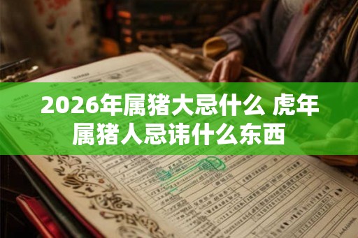 2026年属猪大忌什么 虎年属猪人忌讳什么东西