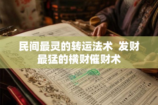民间最灵的转运法术  发财最猛的横财催财术
