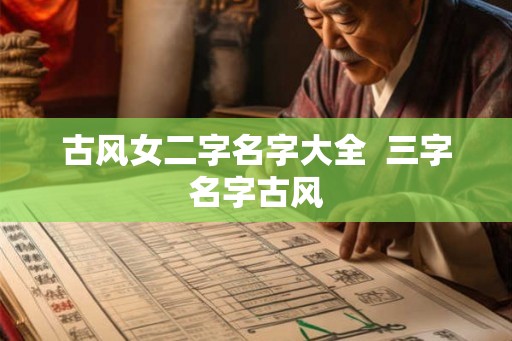 古风女二字名字大全  三字名字古风
