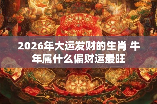2026年大运发财的生肖 牛年属什么偏财运最旺
