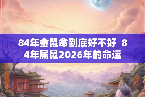 84年金鼠命到底好不好  84年属鼠2026年的命运