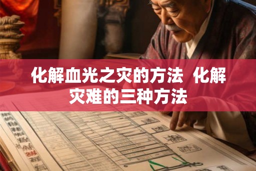 化解血光之灾的方法  化解灾难的三种方法