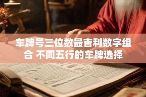 车牌号三位数最吉利数字组合 不同五行的车牌选择