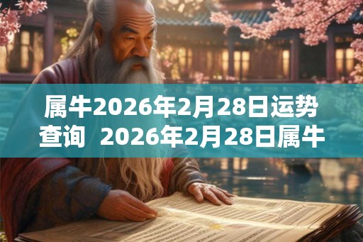 属牛2026年2月28日运势查询  2026年2月28日属牛今日运势
