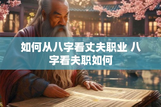 如何从八字看丈夫职业 八字看夫职如何