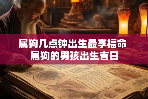 属狗几点钟出生最享福命 属狗的男孩出生吉日