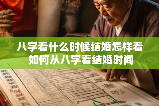 八字看什么时候结婚怎样看 如何从八字看结婚时间 八字看什么时候结婚怎样看 如何从八字看结婚时间