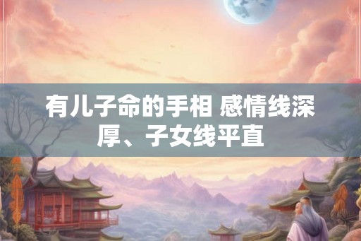 有儿子命的手相 感情线深厚、子女线平直