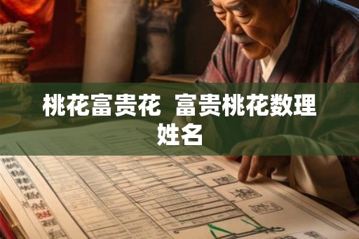 桃花富贵花  富贵桃花数理姓名