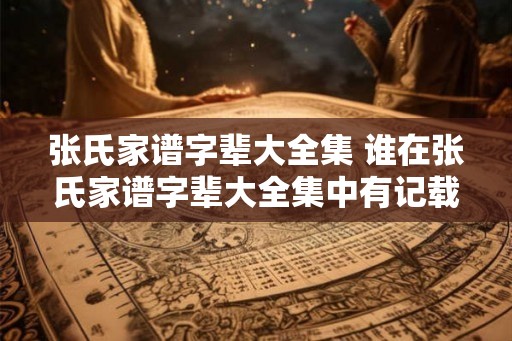 张氏家谱字辈大全集 谁在张氏家谱字辈大全集中有记载