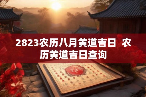 2823农历八月黄道吉日  农历黄道吉日查询