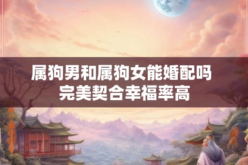 属狗男和属狗女能婚配吗 完美契合幸福率高
