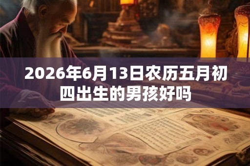 2026年6月13日农历五月初四出生的男孩好吗