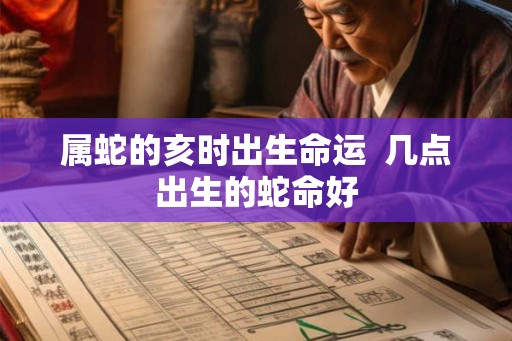 属蛇的亥时出生命运  几点出生的蛇命好