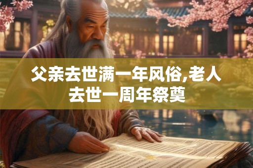 父亲去世满一年风俗,老人去世一周年祭奠