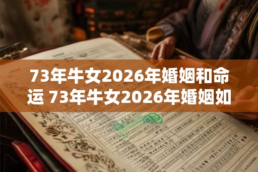 73年牛女2026年婚姻和命运 73年牛女2026年婚姻如何
