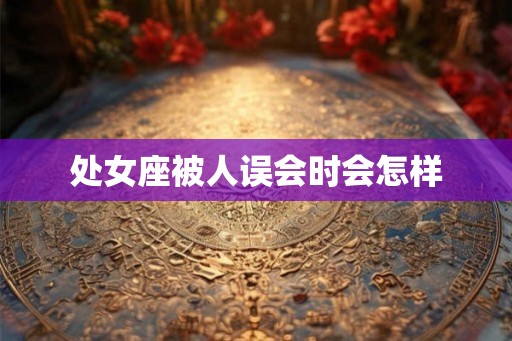 处女座被人误会时会怎样