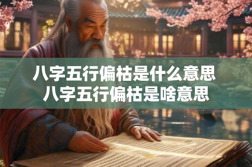 八字五行偏枯是什么意思 八字五行偏枯是啥意思