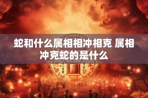 蛇和什么属相相冲相克 属相冲克蛇的是什么