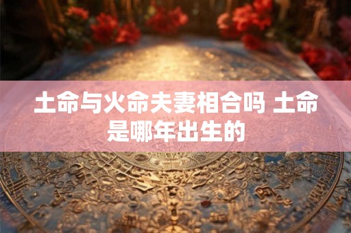 土命与火命夫妻相合吗 土命是哪年出生的