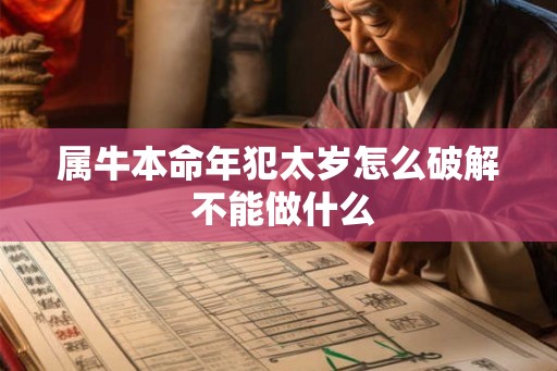 属牛本命年犯太岁怎么破解 不能做什么