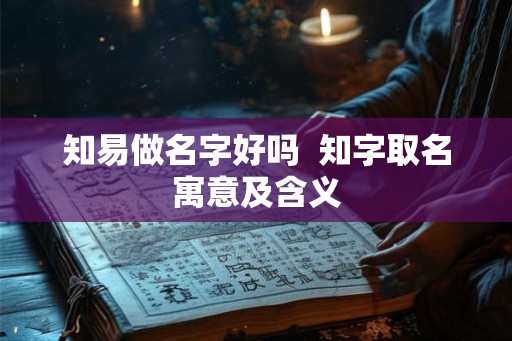 知易做名字好吗  知字取名寓意及含义
