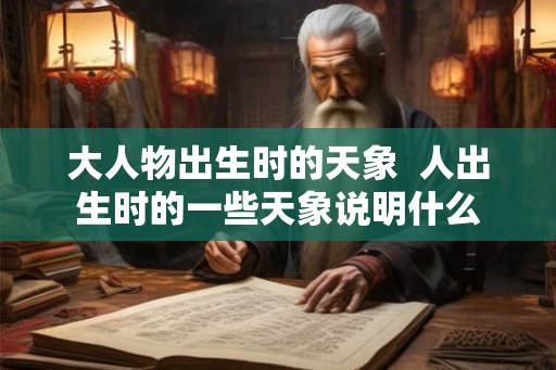 大人物出生时的天象 人出生时的一些天象说明什么 大人物出生时的天象 人出生时的一些天象说明什么