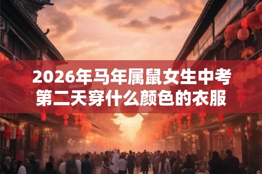 2026年马年属鼠女生中考第二天穿什么颜色的衣服