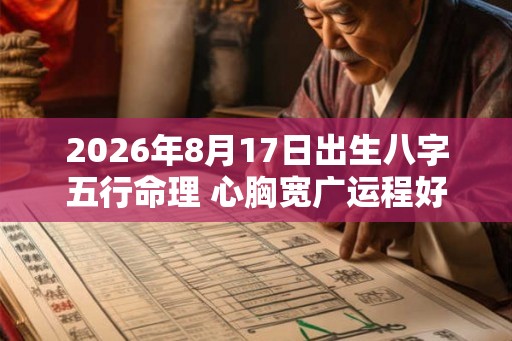 2026年8月17日出生八字五行命理 心胸宽广运程好