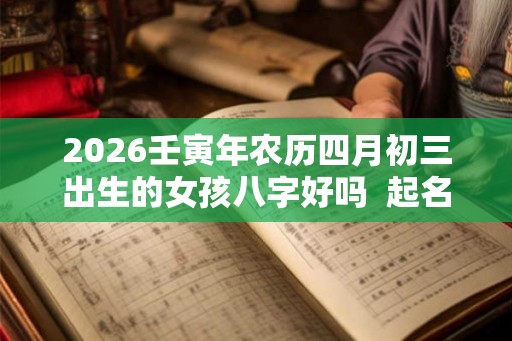 2026壬寅年农历四月初三出生的女孩八字好吗  起名最佳字