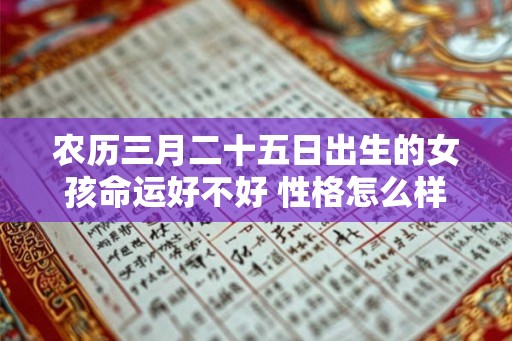 农历三月二十五日出生的女孩命运好不好 性格怎么样