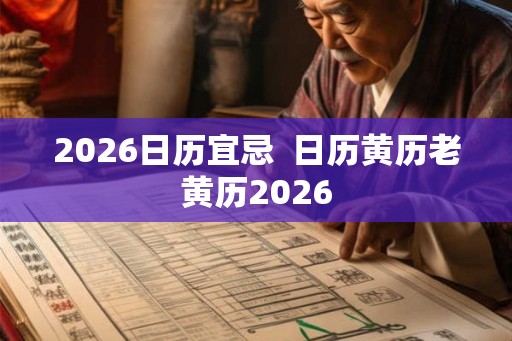 2026日历宜忌  日历黄历老黄历2026