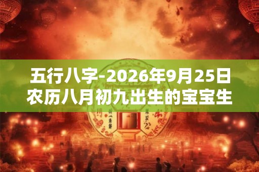 五行八字-2026年9月25日农历八月初九出生的宝宝生辰起名 五行八字-2026年9月25日农历八月初九出生的宝宝生辰起名