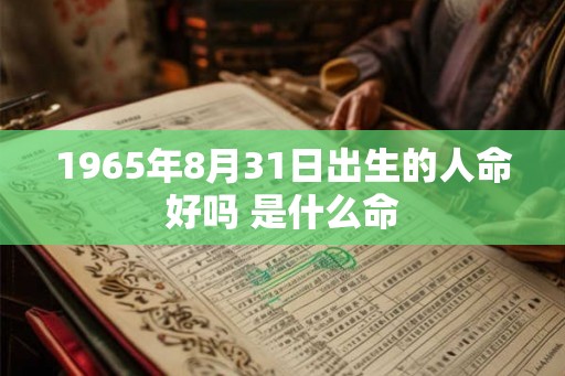 1965年8月31日出生的人命好吗 是什么命