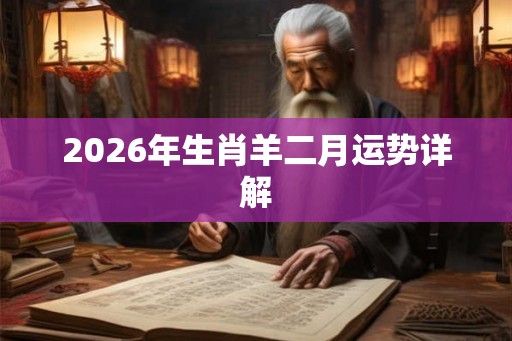 2026年生肖羊二月运势详解 2026年生肖羊二月运势详解