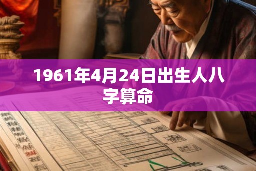 1961年4月24日出生人八字算命