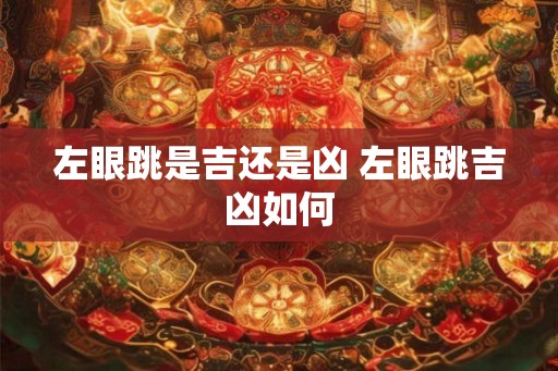 左眼跳是吉还是凶 左眼跳吉凶如何