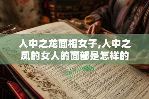 人中之龙面相女子,人中之凤的女人的面部是怎样的