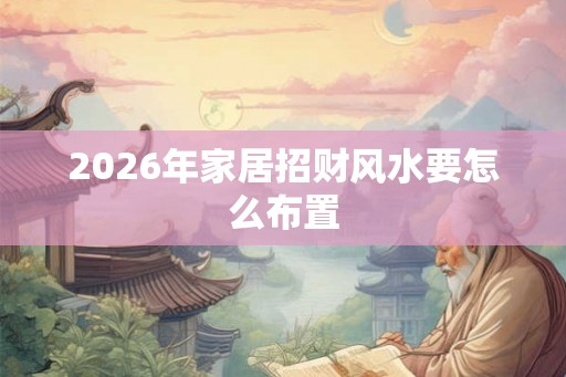 2026年家居招财风水要怎么布置
