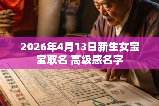 2026年4月13日新生女宝宝取名 高级感名字