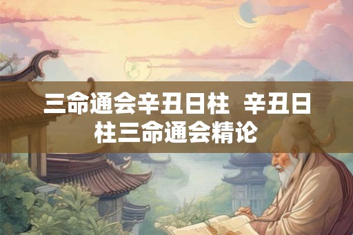 三命通会辛丑日柱 辛丑日柱三命通会精论 三命通会辛丑日柱 辛丑日柱三命通会精论