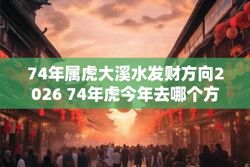 74年属虎大溪水发财方向2026 74年虎今年去哪个方向财运旺 74年属虎大溪水发财方向2026 74年虎今年去哪个方向财运旺