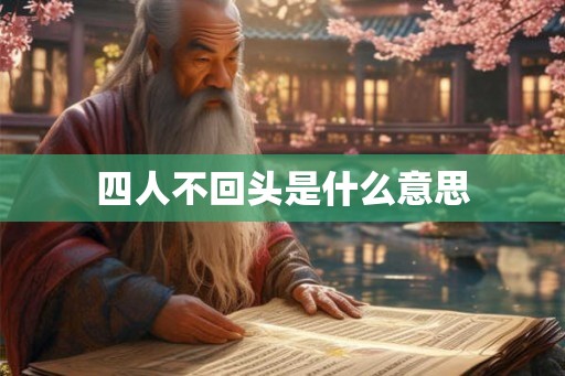 四人不回头是什么意思