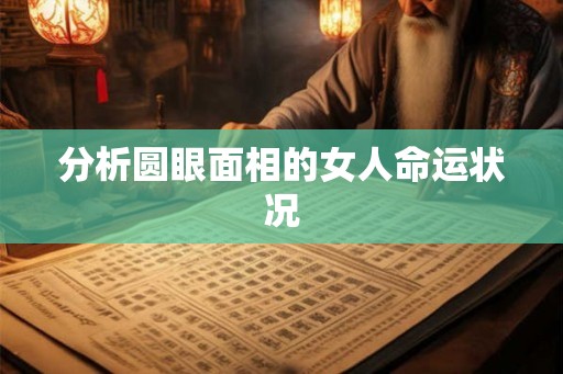 分析圆眼面相的女人命运状况