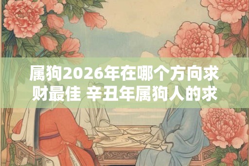 属狗2026年在哪个方向求财最佳 辛丑年属狗人的求财方位