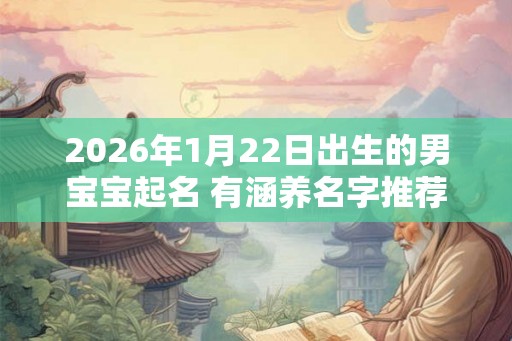 2026年1月22日出生的男宝宝起名 有涵养名字推荐 2026年1月22日出生的男宝宝起名 有涵养名字推荐