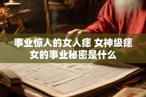 事业惊人的女人痣 女神级痣女的事业秘密是什么