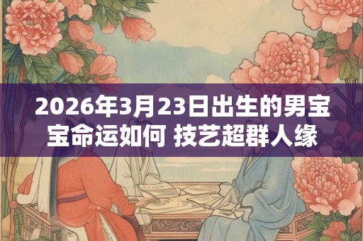 2026年3月23日出生的男宝宝命运如何 技艺超群人缘广泛 2026年3月23日出生的男宝宝命运如何 技艺超群人缘广泛